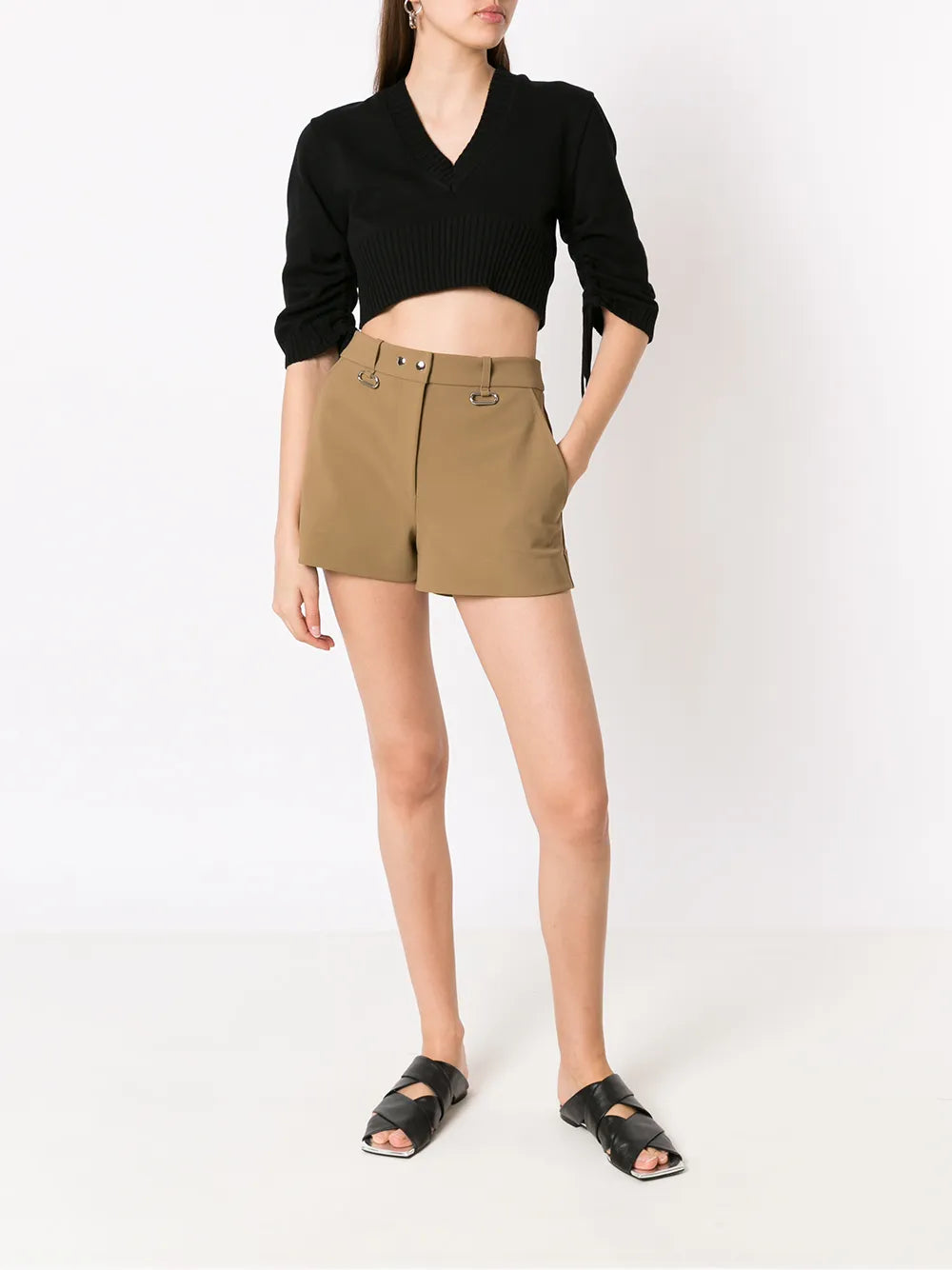 Short-Sleeved Gathered Top