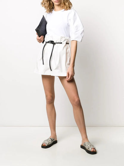 Paperbag-Waist Mini Shorts