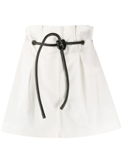 Paperbag-Waist Mini Shorts