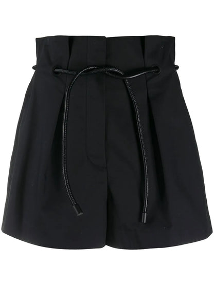 Paperbag-Waist Mini Shorts