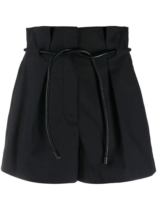 Paperbag-Waist Mini Shorts