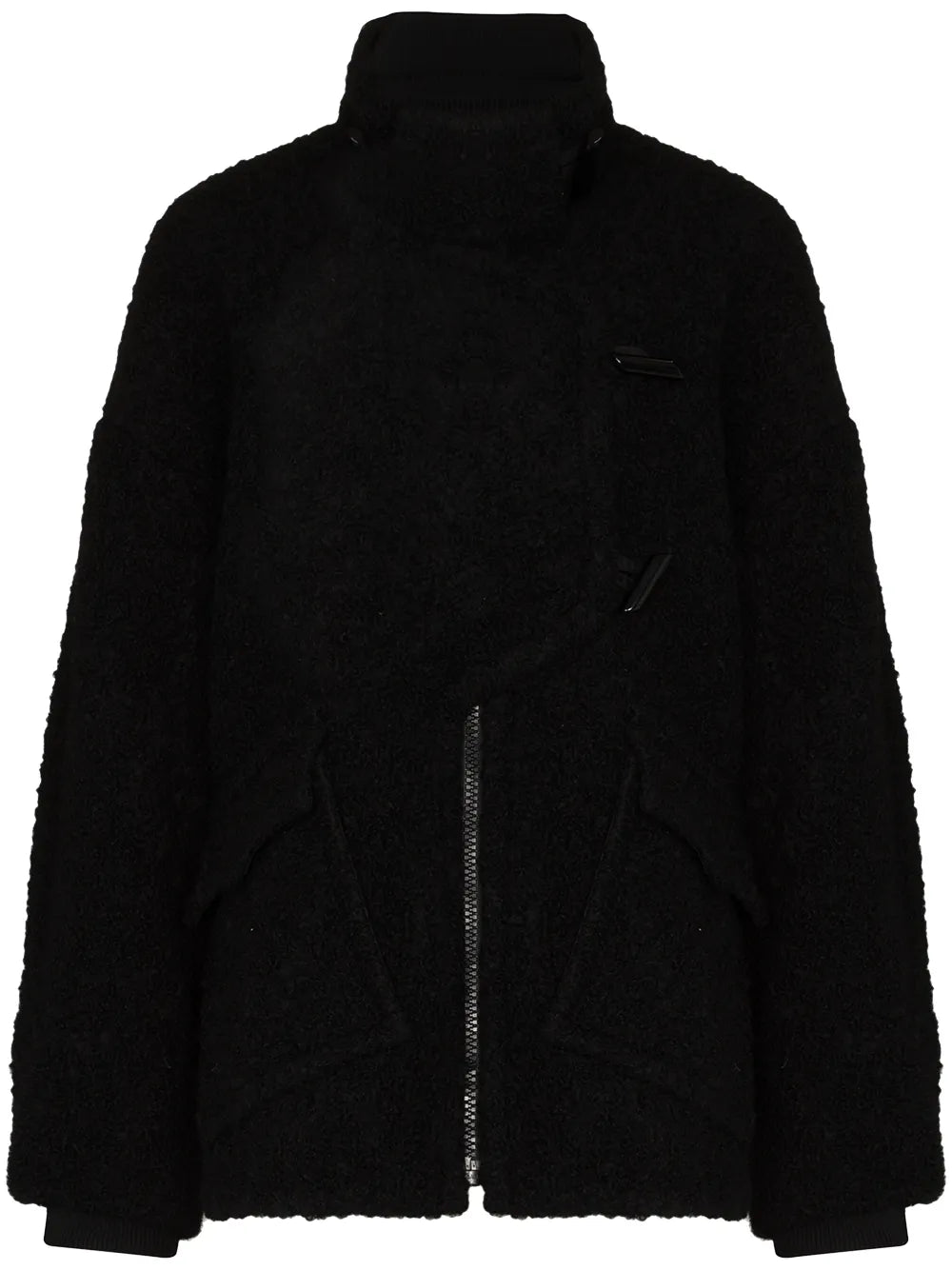 Asymmetric Boucle Buttoned Jacket