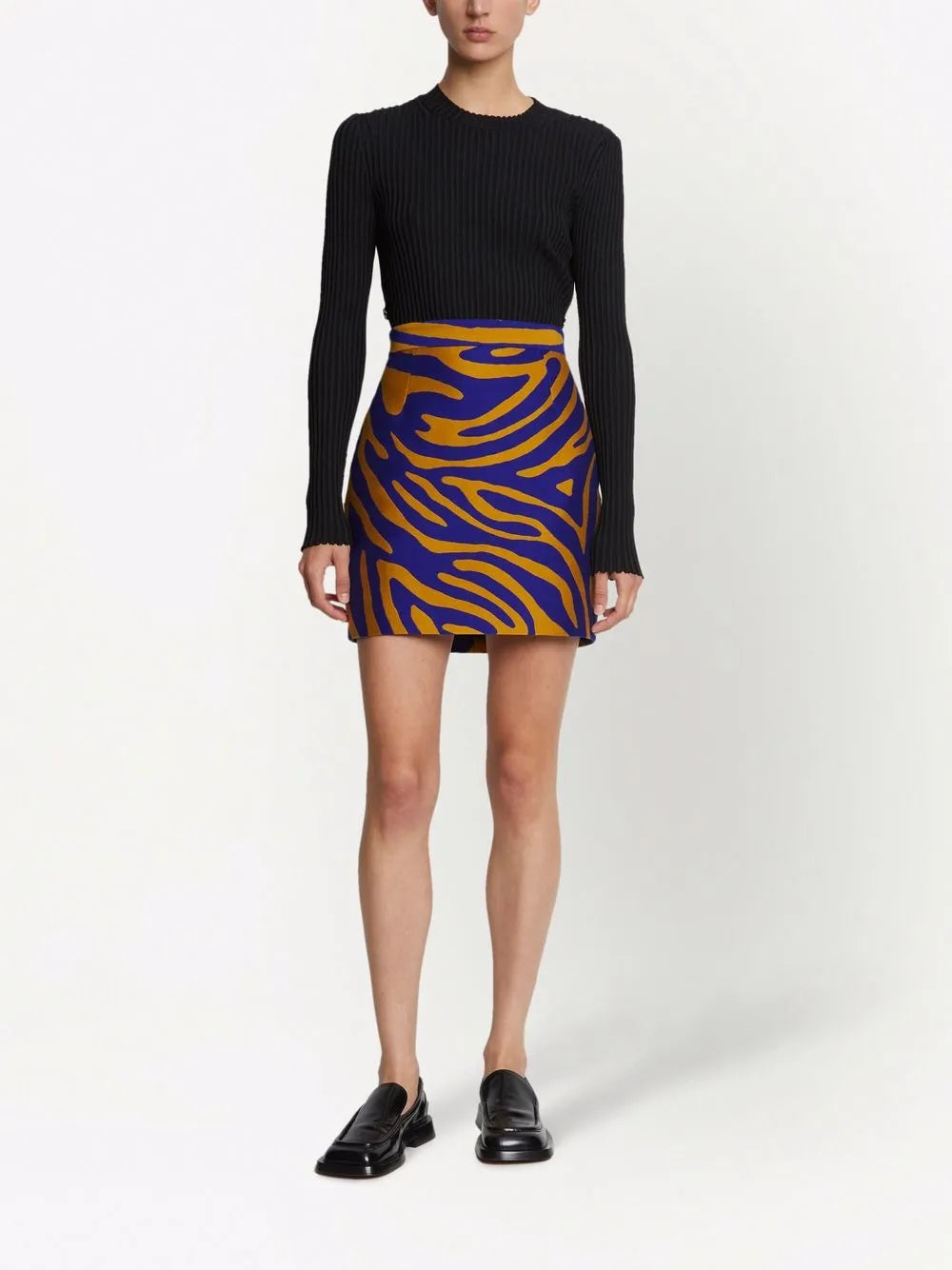 Striped Jacquard Miniskirt
