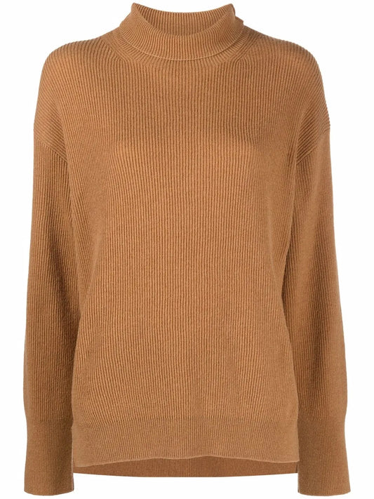 Roll-Neck Ribbed-Knit Jumper