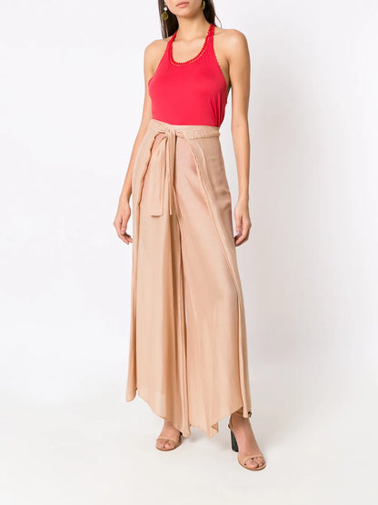 Box-Pleat Palazzo Pants