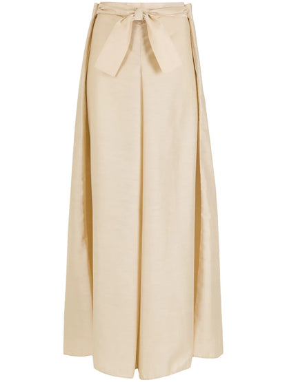 Box-Pleat Palazzo Pants