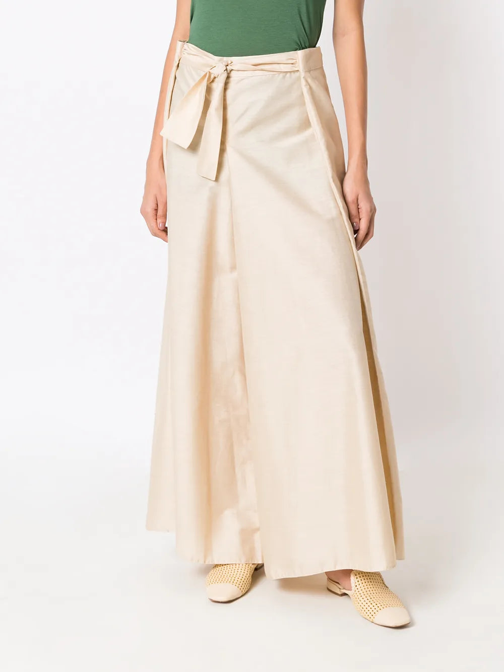 Box-Pleat Palazzo Pants
