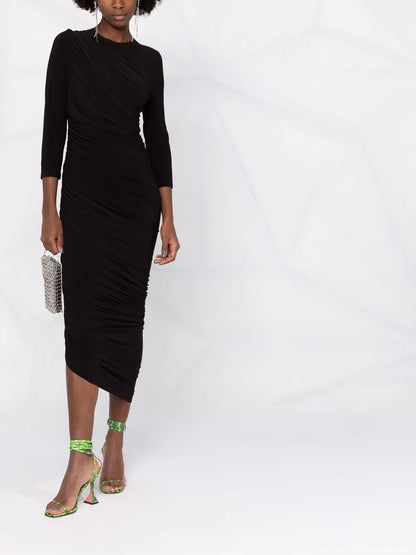 Draped Fitted Dress