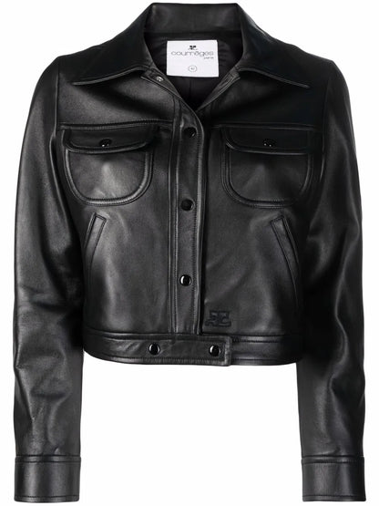 Cropped Lambskin Jacket