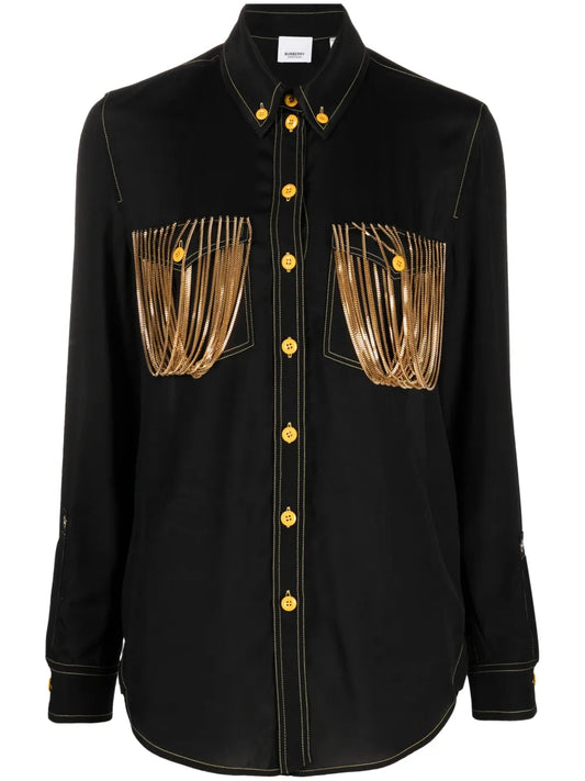 Chain Pocket Detail Shirt