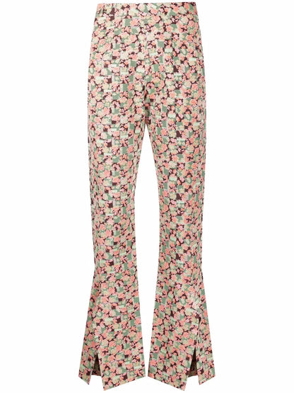Floral-Print Trousers