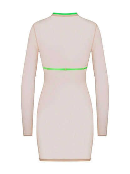 Corps À Corps Harness-Detail Sheer Dress