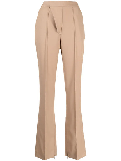 High-Waisted Flared Trousers