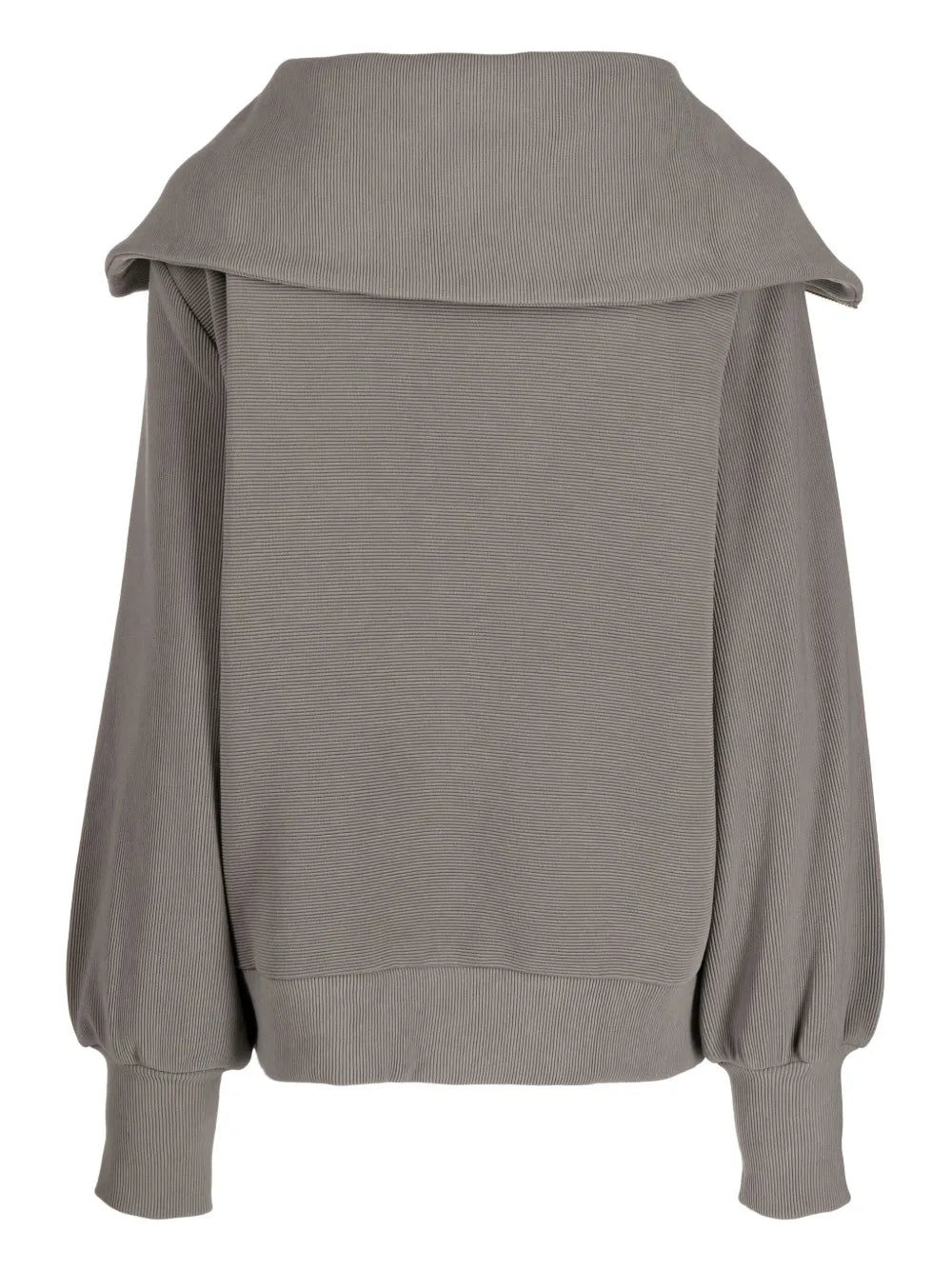 Oversize-Collar Ribbed Jumper
