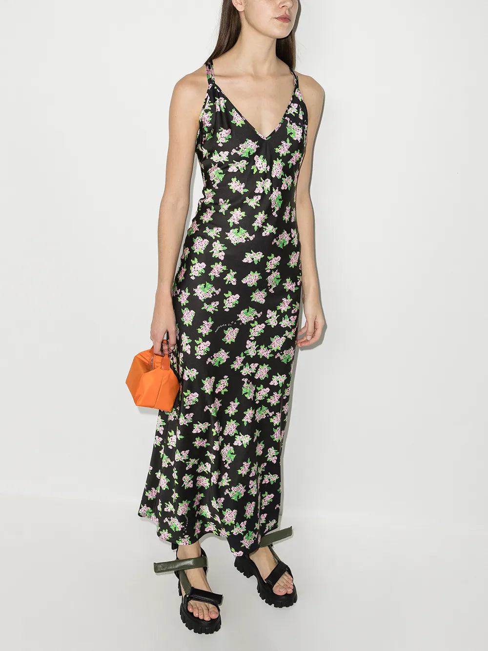 Floral-Print Slip Dress