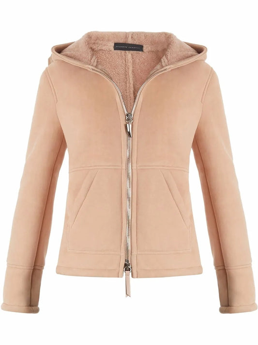 Deanna Sheepskin Hooded Jacket