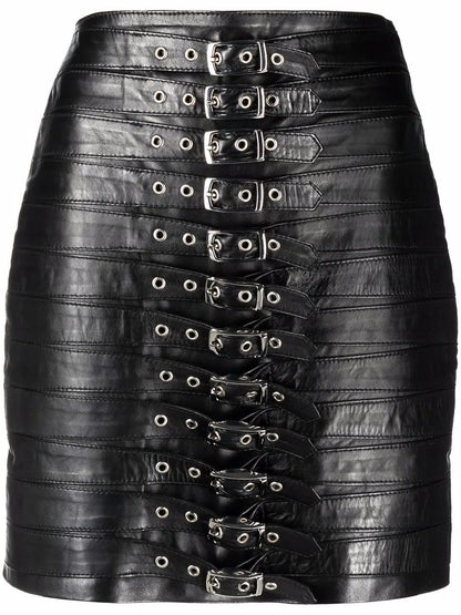 Dita Leather Mini Skirt