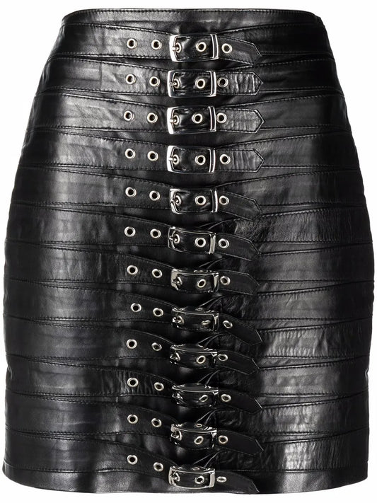 Dita Leather Mini Skirt