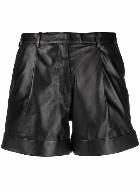 Jett High-Waisted Leather Shorts