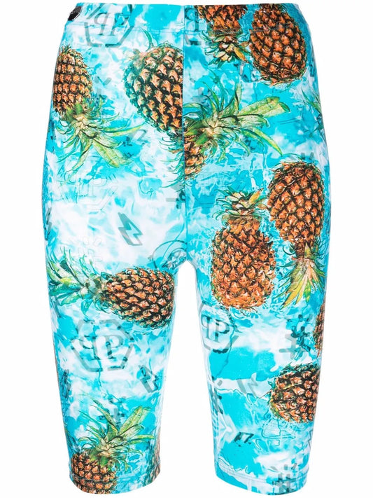 Pineapple-Print Shorts