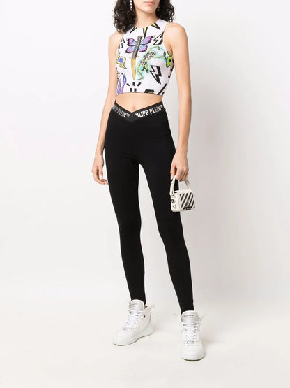 Monogram Tattoo Crop Top