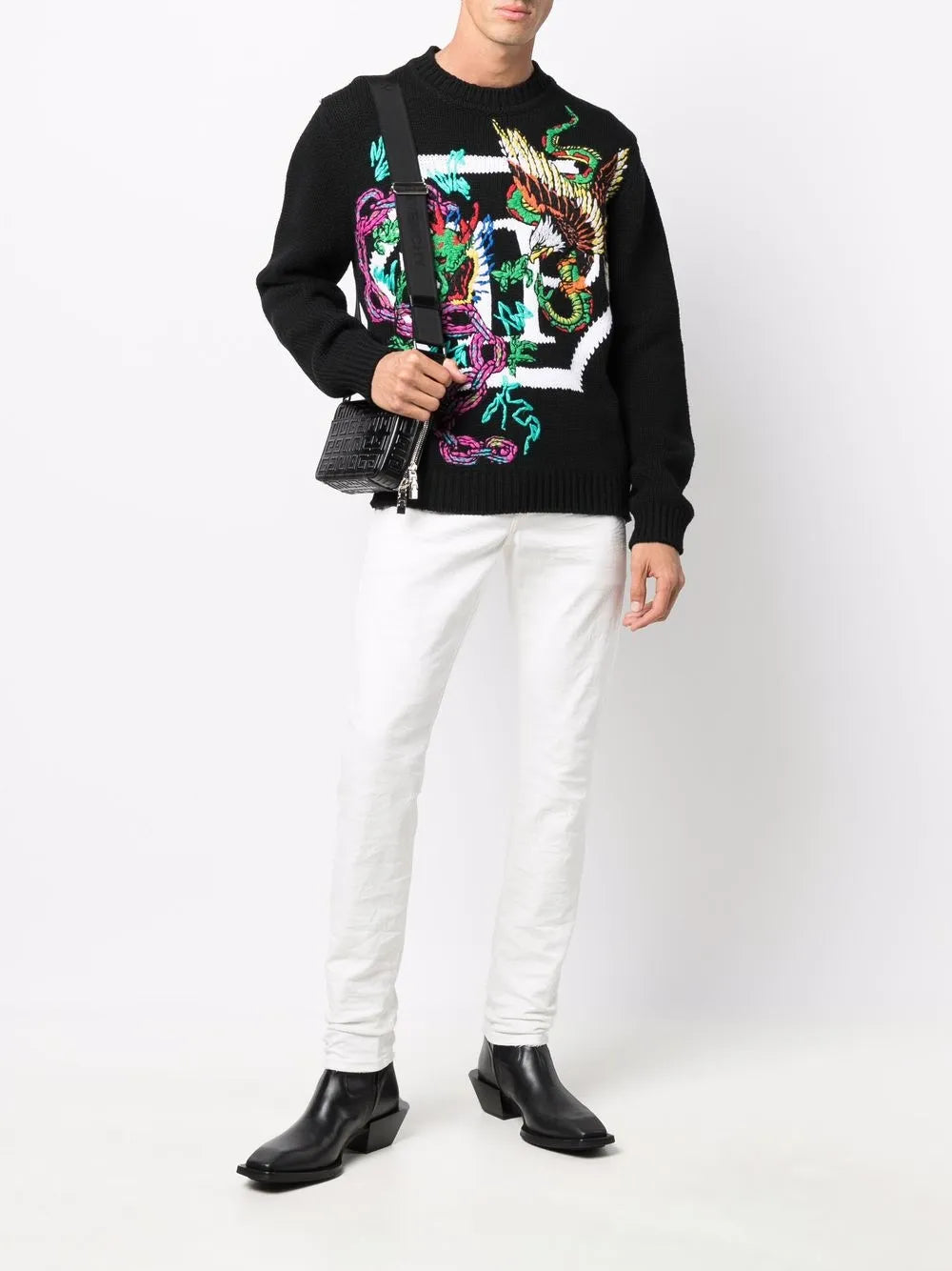 Patterned Intarsia-Knit Jumper