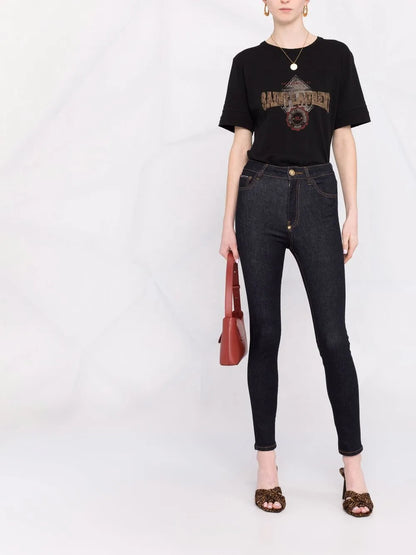 Logo-Appliqué Skinny Jeans