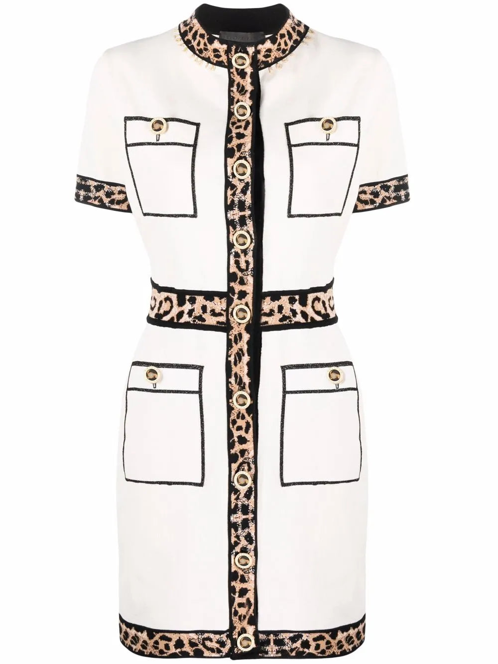 Leopard Trim Dress