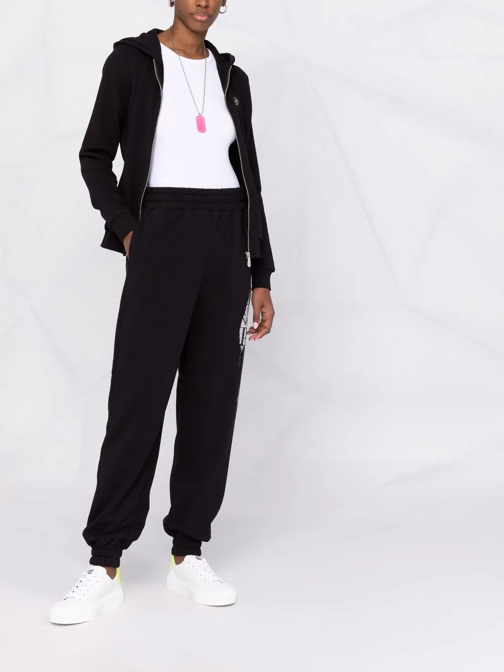 Sequin Embellished Skull Tracksuit Set