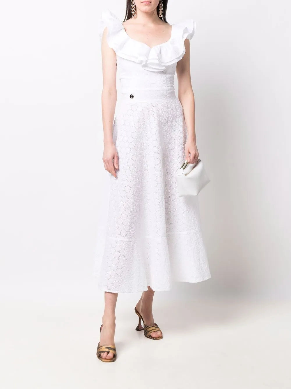 Lace-Design Midi Dress