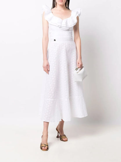 Lace-Design Midi Dress
