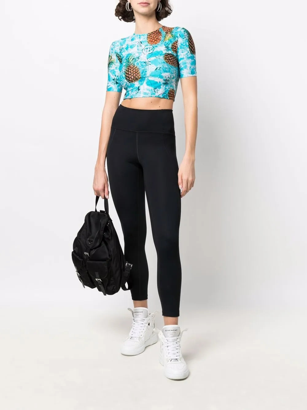 Pineapple Skies Short-Sleeve Cropped T-Shirt