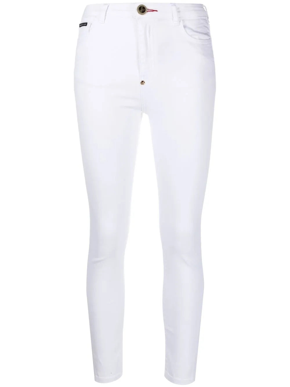 Embroidered Skull Skinny Jeans