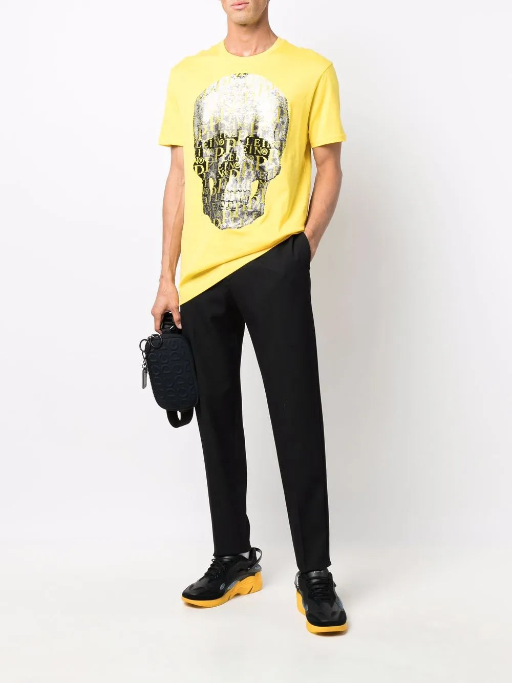 Beaded Logo-Skull T-Shirt