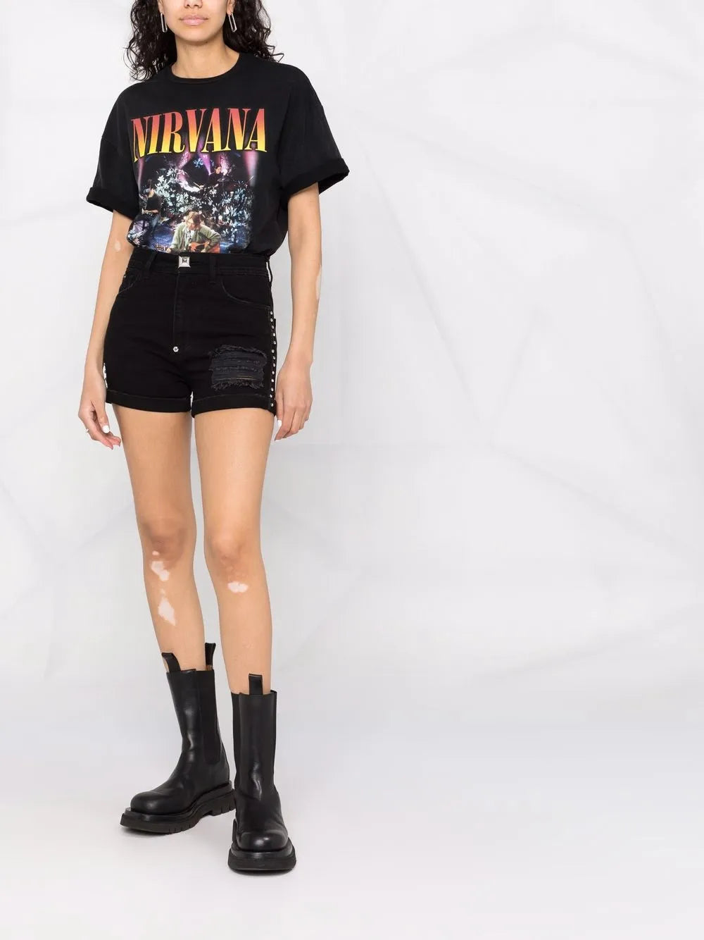 Stones Denim Hot Pants