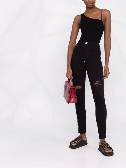 Crystal-Embellished Jeggings
