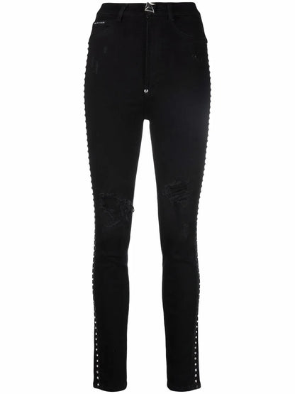 Crystal-Embellished Jeggings