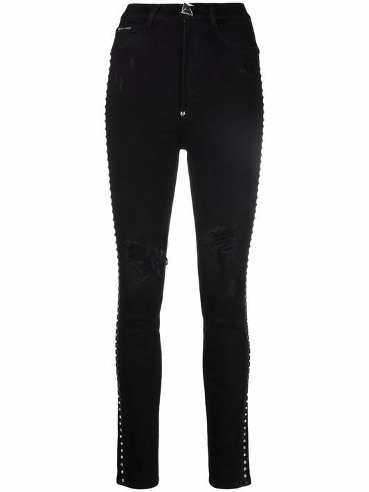Crystal-Embellished Jeggings