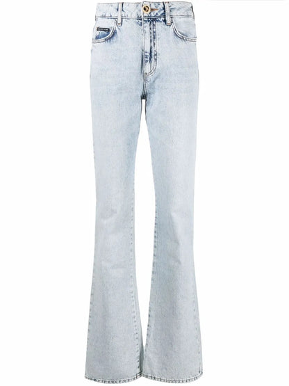 High-Waisted Flared Jeans