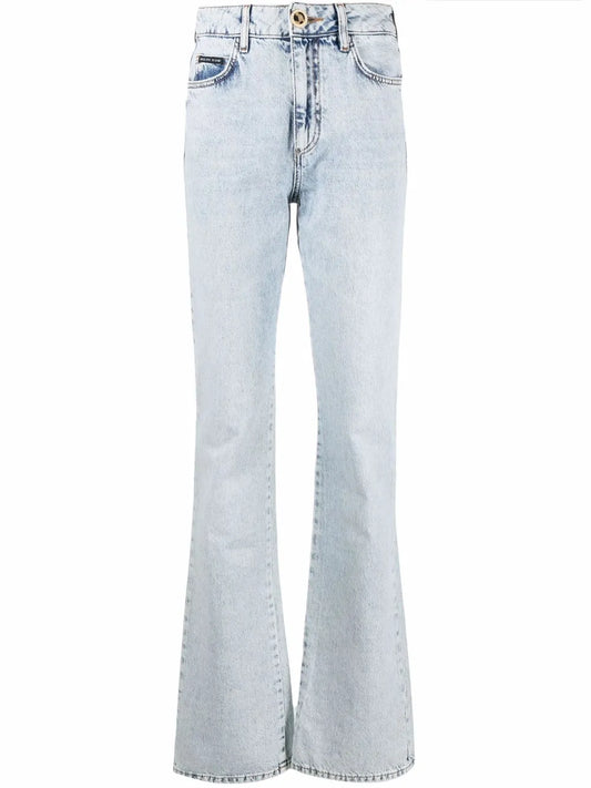 High-Waisted Flared Jeans