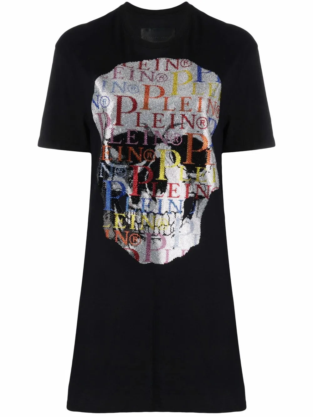 Rhinestone-Skull T-Shirt Dress