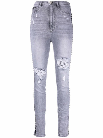 Crystal-Embellished Jeggings