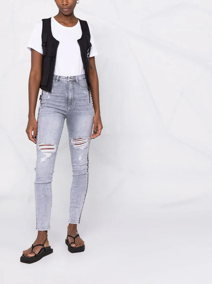 Crystal-Embellished Jeggings