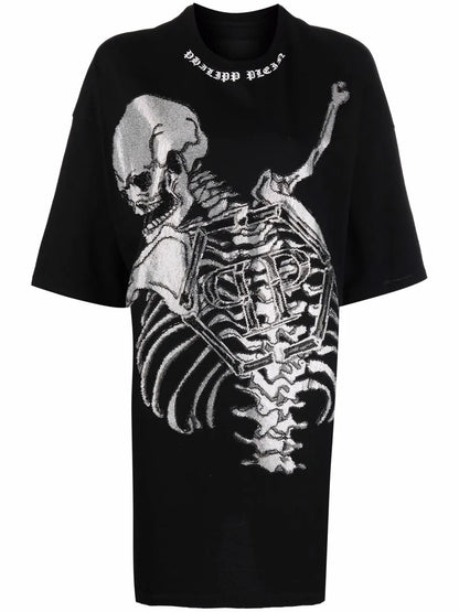 Skeleton Print T-Shirt Dress