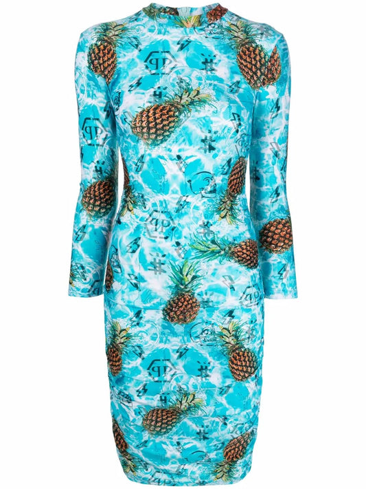 Pineapple Skies Short Dress
