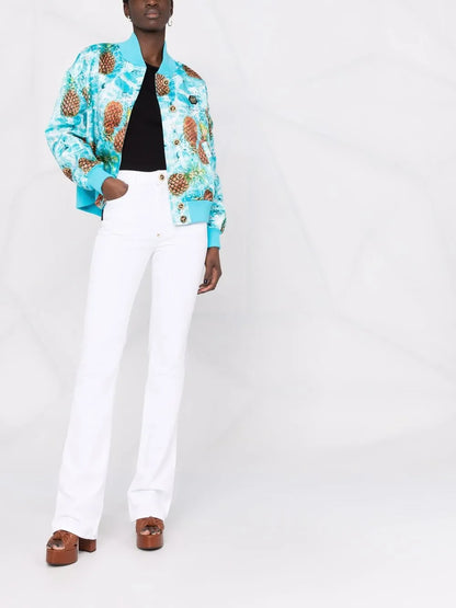 High-Waisted Flared Jeans