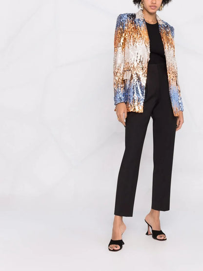 Sequin Single-Breasted Blazer