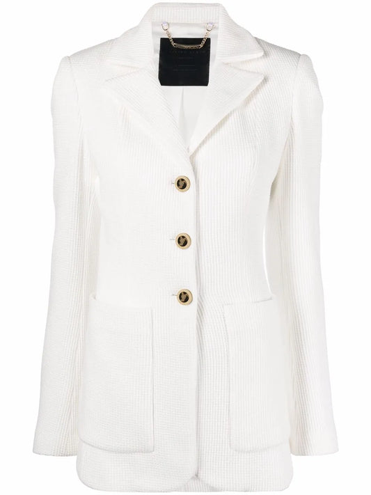 Single-Breasted Cotton Blazer