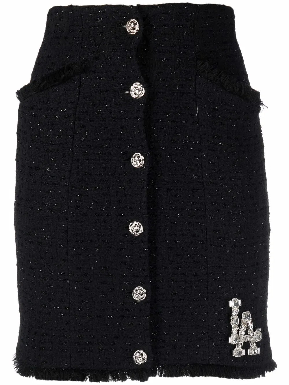 Crystal Skull Tweed Short Skirt