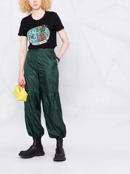 Crystal-Embellished Short-Sleeve T-Shirt